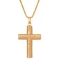 Mens Lynx Steel 24in. Gold-Tone IP Cross Chain Pendant - image 1