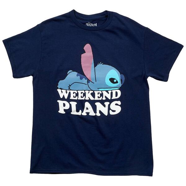 Young Mens Stitch Weekend Plans Graphic Tee - image 