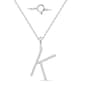 Nova Star(R) Sterling Silver Lab Grown Diamond Initial K Pendant - image 1