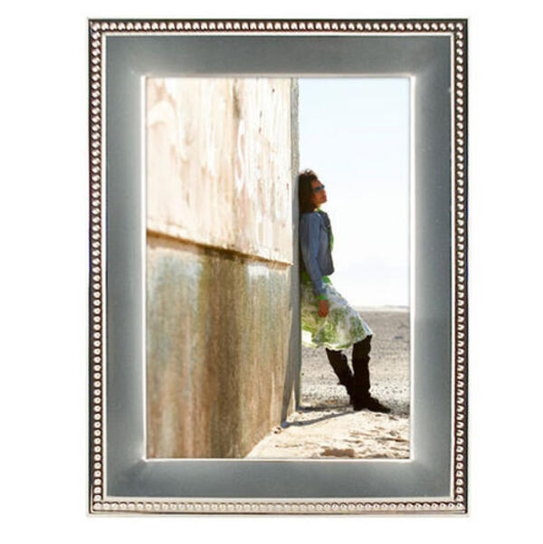Two Tone Silver Bead Metal Frame - 5x7 - image 
