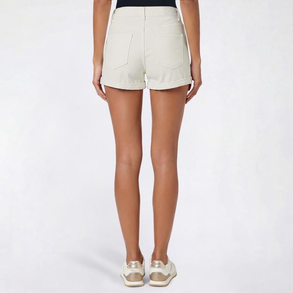 Juniors Gogo Jeans High Rise Embroidered Daisy Roll Cuff Shorts