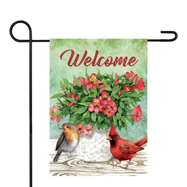 Northlight Seasonal Cardinal Bird and Spring Bouquet House Flag