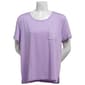Plus Size MUK LUKS(R) Short Sleeve Solid Scoop Neck Pajama Tee - image 1