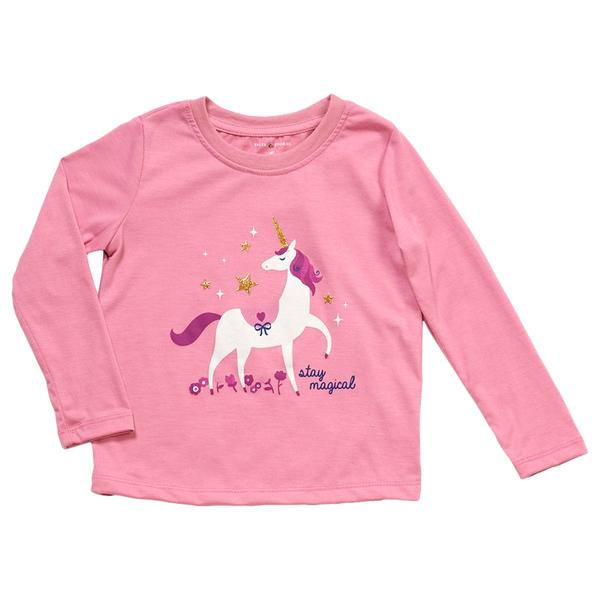 Toddler Girl Tales & Stories Long Sleeve Unicorn Graphic Tee - image 