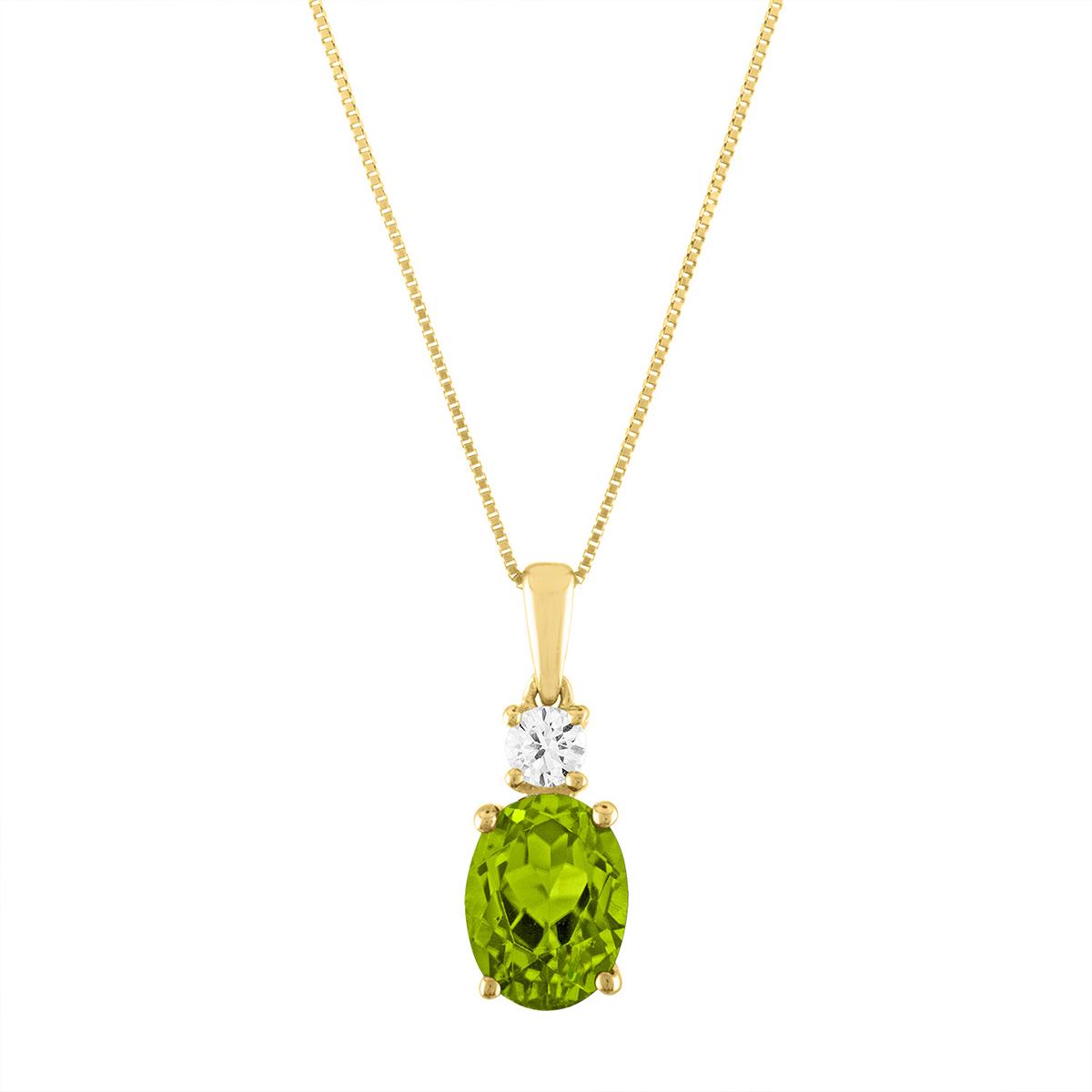 Gemstone Classics™ 10kt. Yellow & Peridot Oval Pendant