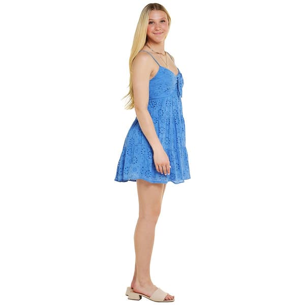 Juniors Trixxi Eyelet Bunny Tie Sundress