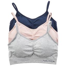 Womens Nautica 3pk. Bralettes Bras - NT6742-3PKU