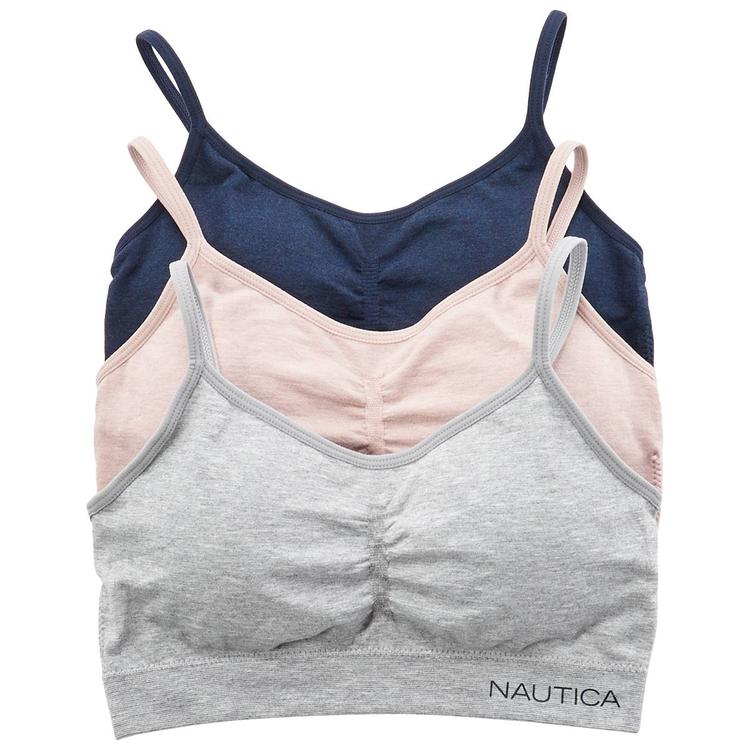 Womens Nautica 3pk. Bralettes Bras - NT6742-3PKU