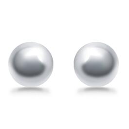 Designs by FMC 8mm Sterling Silver Polished Ball Stud Earrings