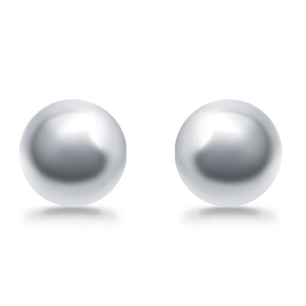 Designs by FMC 8mm Sterling Silver Polished Ball Stud Earrings - image 