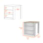 FM FURNITURE Alameda Pine Top Kitchen Island - image 5