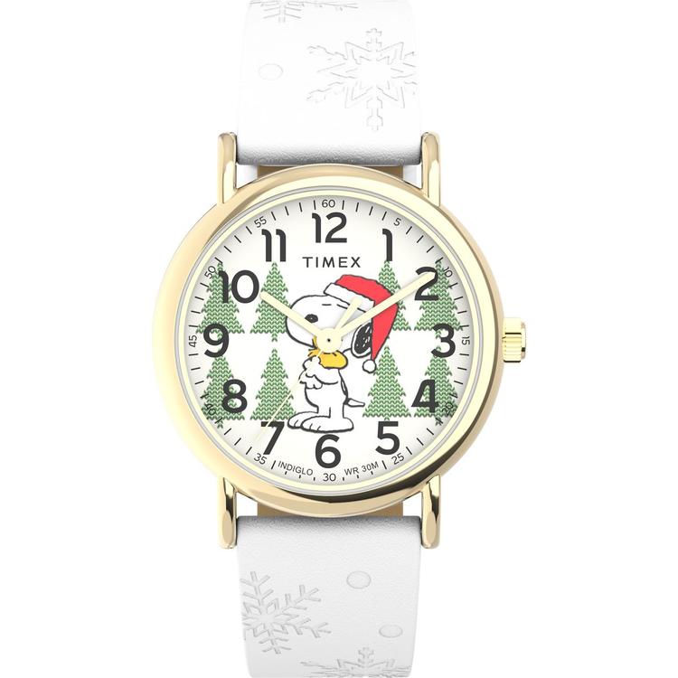 Womens Timex Peanuts Holiday Watch - TW2W24100JT