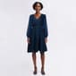 Womens Absolutely Famous Long Sheer Sleeve Abstract A-Line Dress - image 2