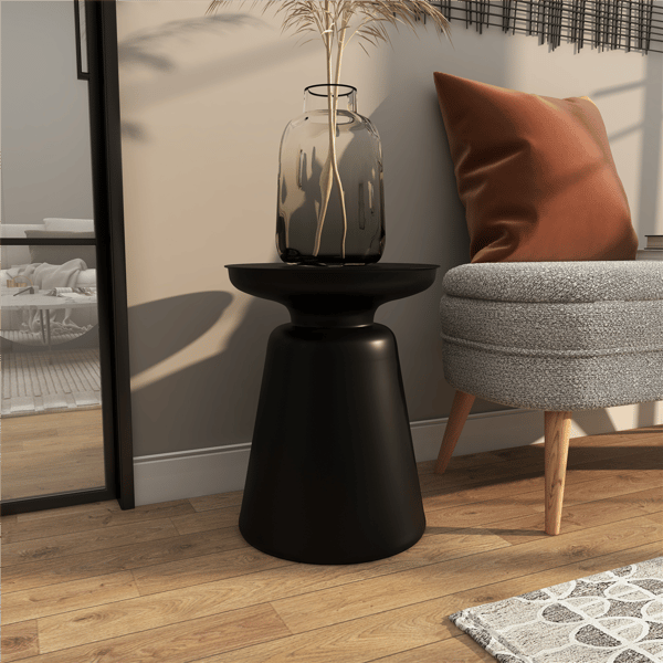 9th & Pike® Modern Black Metal Accent Table
