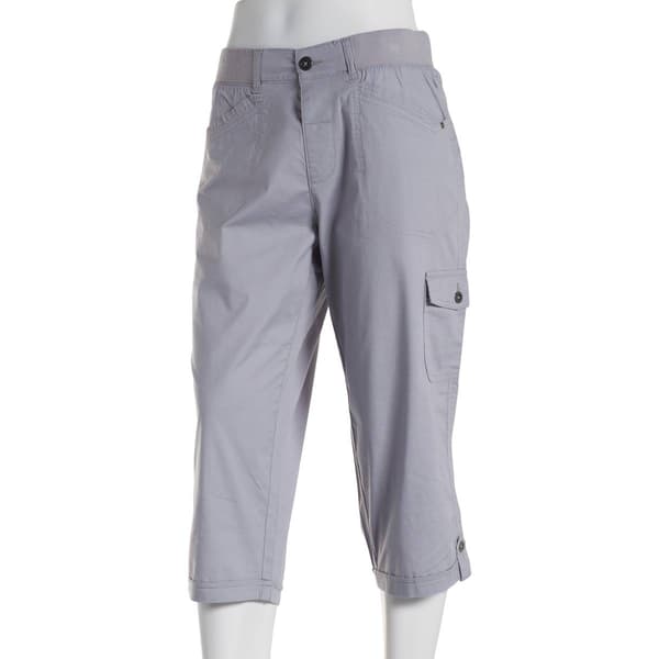 Womens da-sh Taylor Adjustable Leg Cargo Pocket Capris - image 