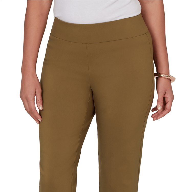 Womens Emaline La Vita Costiera Solid Pull On Straight Leg Pants