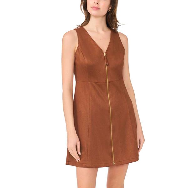 Womens MSK Sleeveless Zip Front Suded Dress - image 