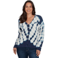 Womens Skyes the Limit Urban Heirloom V Neck Tie Dye Cardigan - image 1
