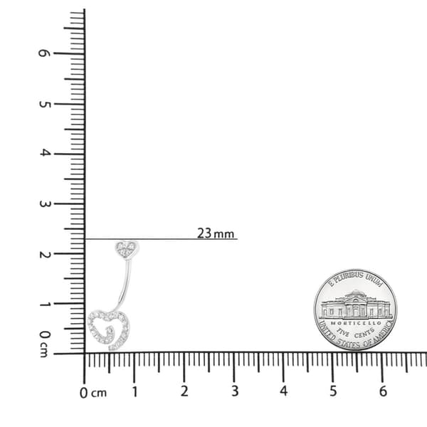 Haus of Brilliance Sterling Silver 1/4ctw. Diamond Heart Earrings