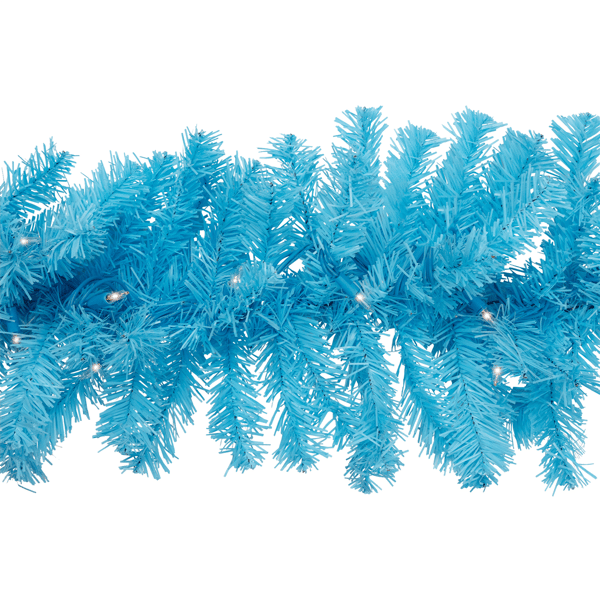 Northlight 9ft. Sky Blue Pine Christmas Garland