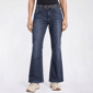 Womens Angels Mid Rise Floral Stud Embellished Belt Bootcut Jeans - image 2