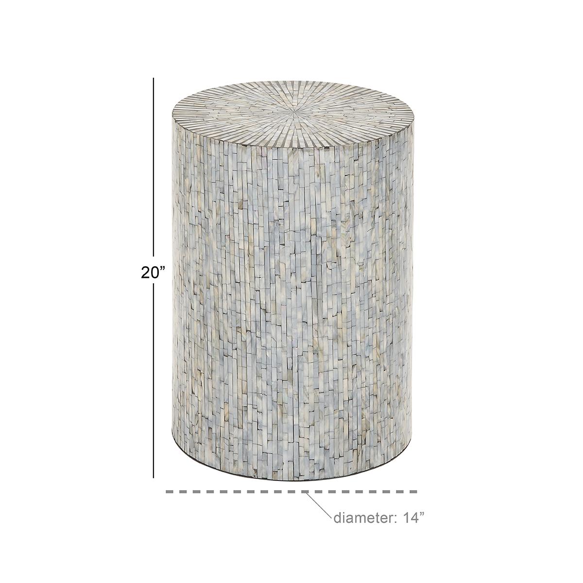 9th & Pike® Multi Shell And Wood Contemporary Accent Table