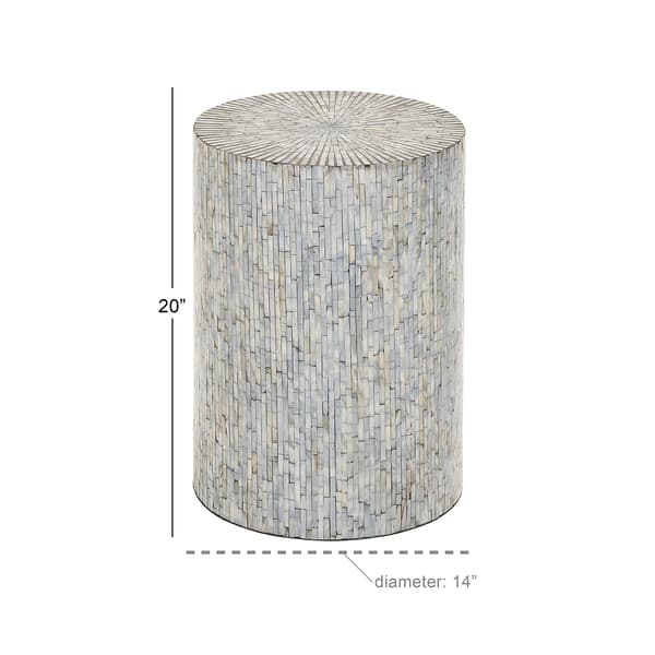 9th & Pike&#174; Multi Shell And Wood Contemporary Accent Table