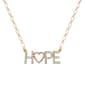 Breast Cancer Awareness Gold Hope Pink Rhinestone Necklace - image 1