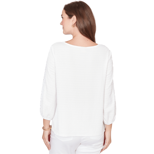 Womens Ruby Rd. California Dreaming 3/4 Sleeve Lace Blouse