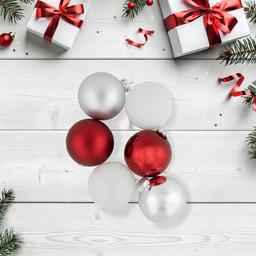 Northlight 72ct. Shiny and Matte Glass Ball Christmas Ornaments