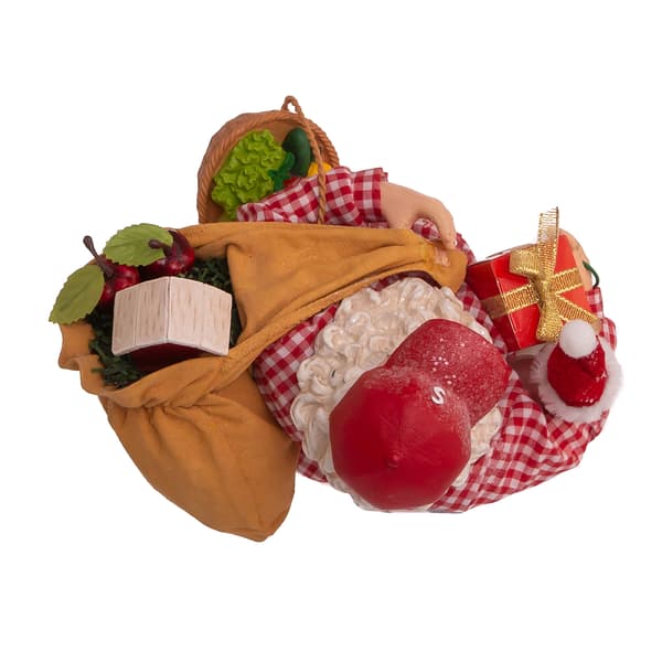 Kurt S. Adler 10.5in. Fabrich&#233; Farmer Santa Figurine