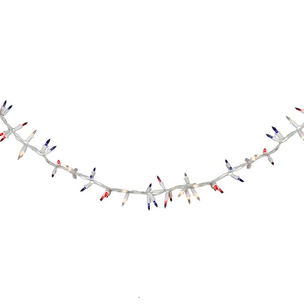Northlight Seasonal 105ct. Multi Patriotic Mini Light Garland Set