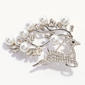 Reindeer Pin w/ Pearl & CZ - image 1