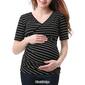 Womens Glow & Grow&#174; Faux Wrap Stripe Maternity Nursing Top - image 5
