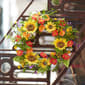 Melrose 22in. Mixed Sunflower Floral Wreath - image 2