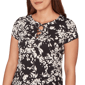 Womens Emaline Key Items Short Sleeve Laced Neck Floral Blouse - image 5