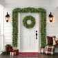 Puleo International 9ft. LED Warm White Artificial Pine Garland - image 2