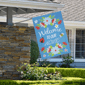 Northlight Welcome to Our Home Blue Floral Outdoor House Flag - image 1