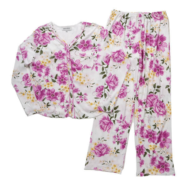 Petite Karen Neuburger Long Sleeve Garden Floral Pajama Set - image 