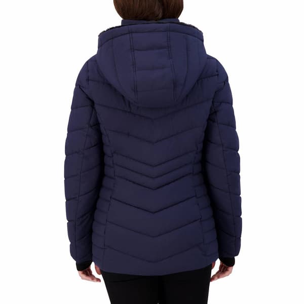 Womens HFX Stretch Puffer Jacket w/Faux Fur Hood