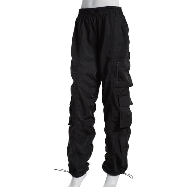 Juniors Almost Famous&#40;tm&#41; Ruched Cargo Parachute Pants - image 