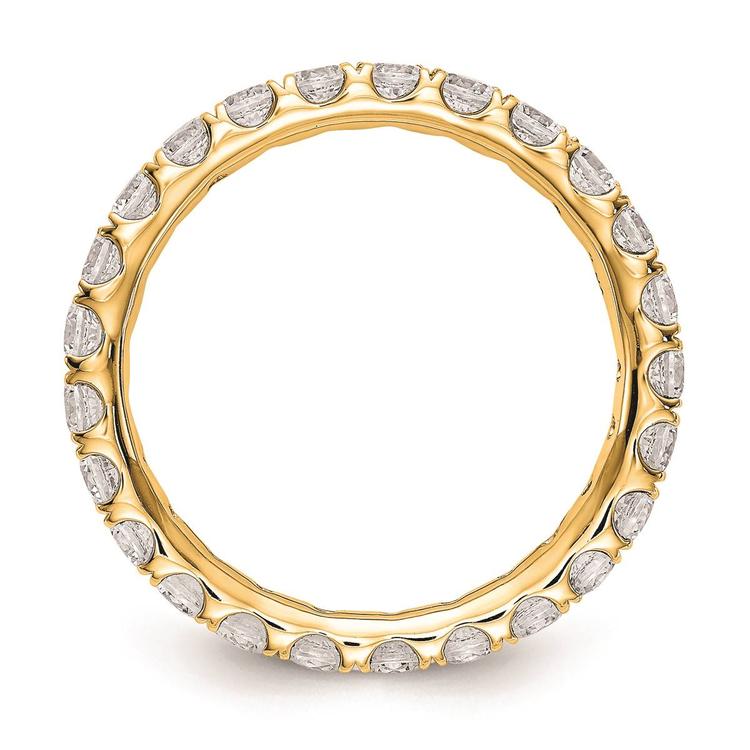 Pure Fire 14kt. Yellow Gold Lab Grown Diamond Eternity Band