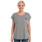 Womens Tru Self Dolman Short Sleeve Tie Front Bow Graphic Tee - image 1