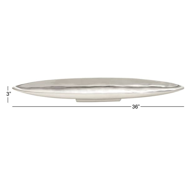 9th & Pike® Extra Large Oval Aluminum Boat Deocrative Tray