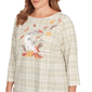 Plus Size Ruby Rd. Must Haves II Autumn Cat Houndstooth Tee - image 5