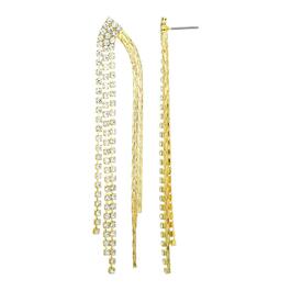 Roman Gold-Tone Crystal Dangle Earrings