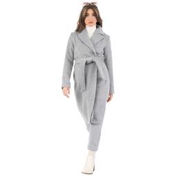 Womens Nine West Belted Faux Wool Trench Coat