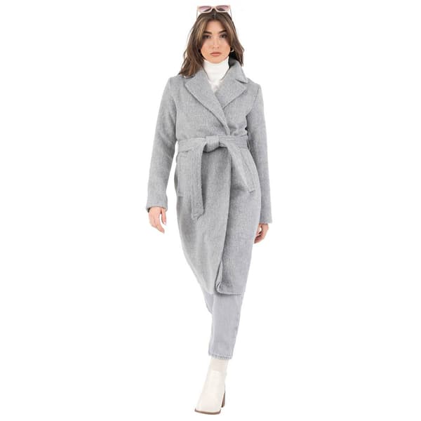 Womens Nine West Belted Faux Wool Trench Coat