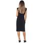 Womens Connected Apparel Cap Sleeve Solid Wrap Dress Dress - image 2