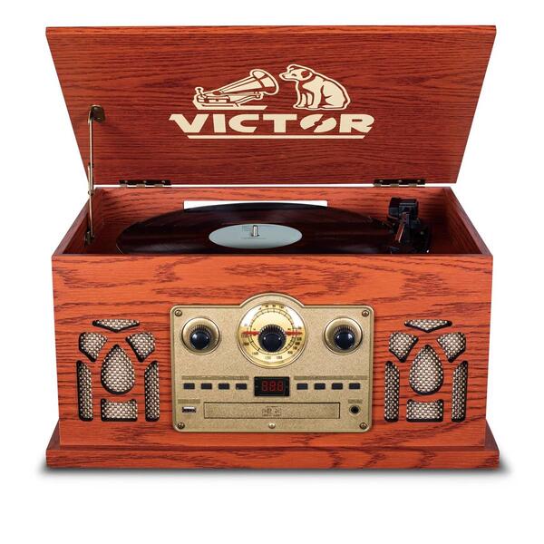 Victor Belmont Wooden 8-in-1 Turntable System - image 